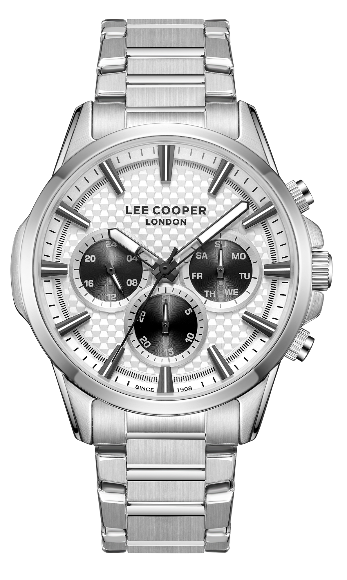 LEE COOPER  Мужские часы, кварцевый механизм, суперметалл, 44 мм