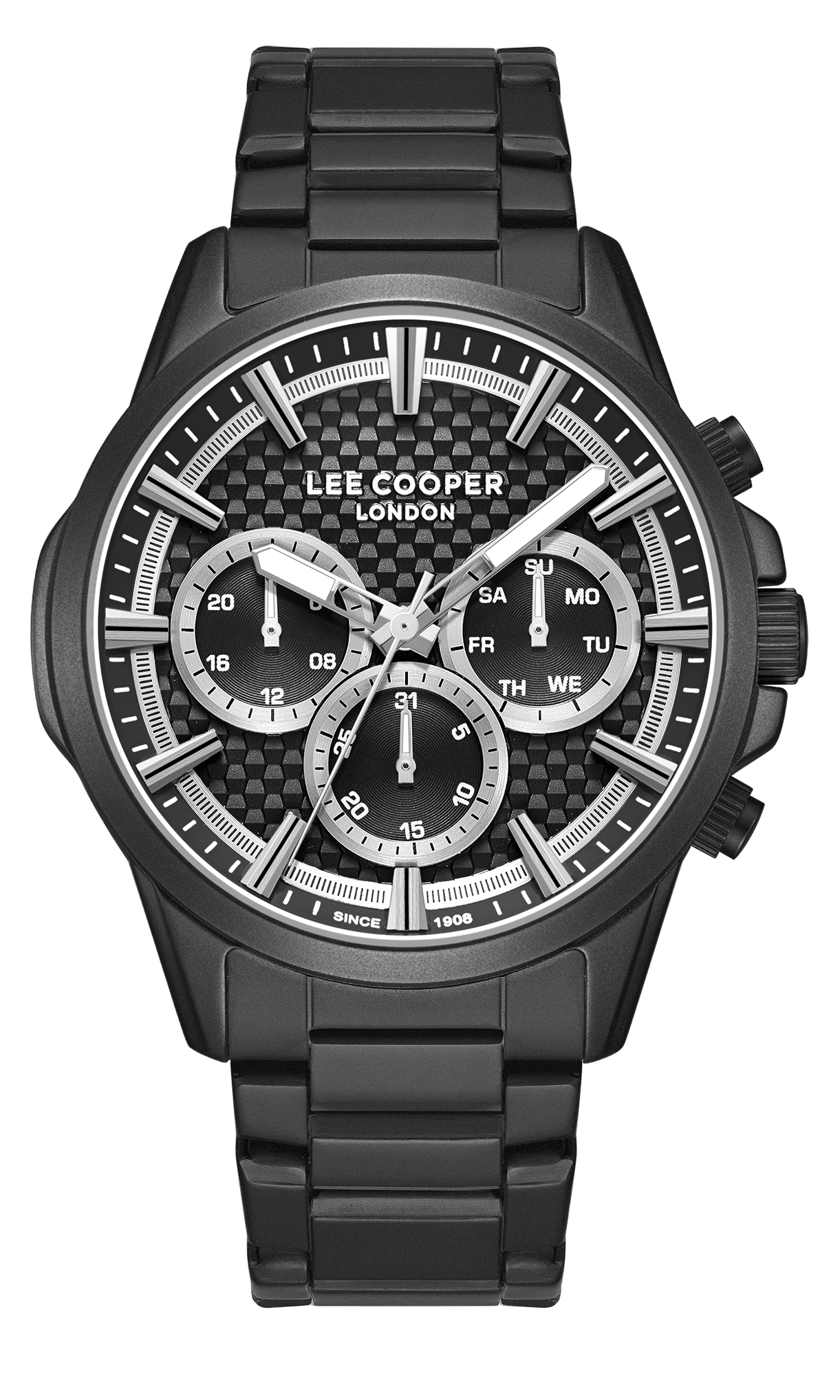 LEE COOPER  Мужские часы, кварцевый механизм, суперметалл с покрытием, 44 мм