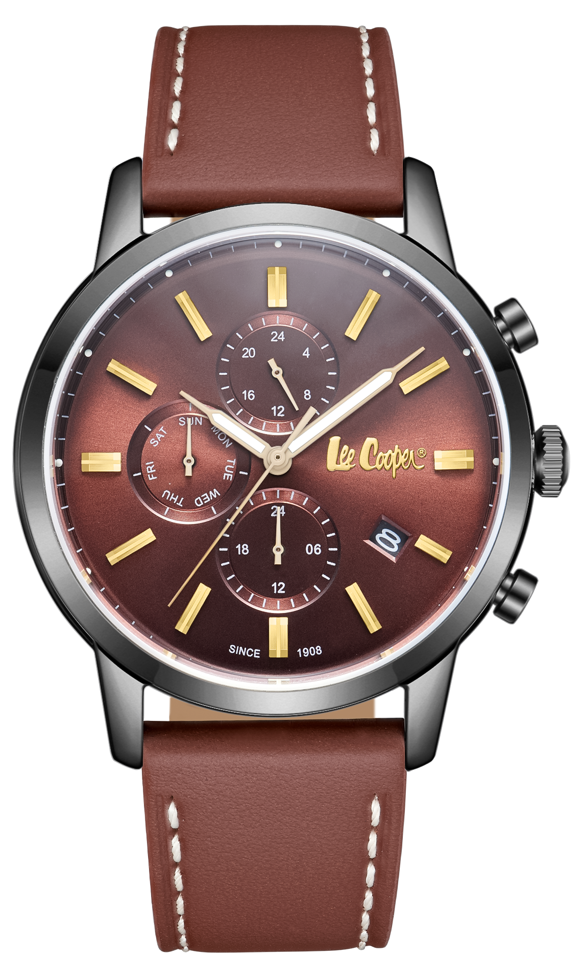 LEE COOPER  Мужские часы, кварцевый механизм, суперметалл с покрытием, 44 мм