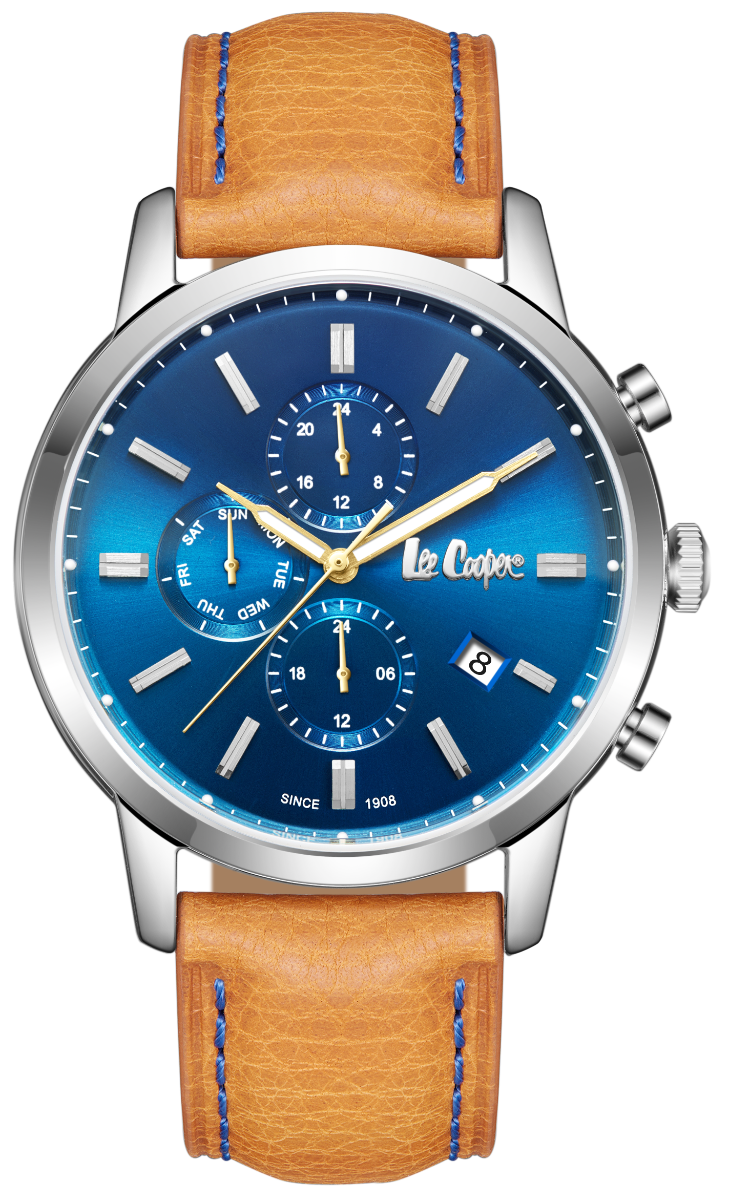 LEE COOPER  Мужские часы, кварцевый механизм, суперметалл, 44 мм