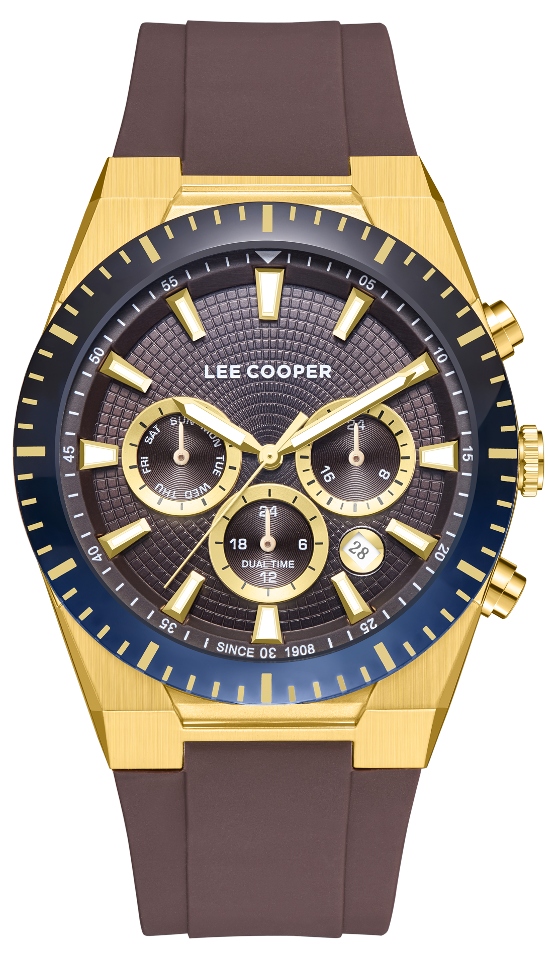 LEE COOPER  Мужские часы, кварцевый механизм, суперметалл с покрытием, 42 мм