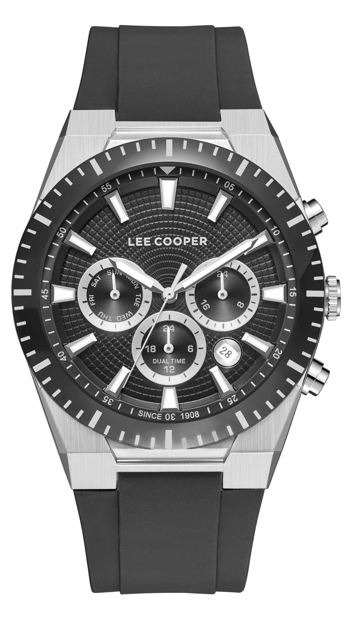 LEE COOPER  Мужские часы, кварцевый механизм, суперметалл, 42 мм
