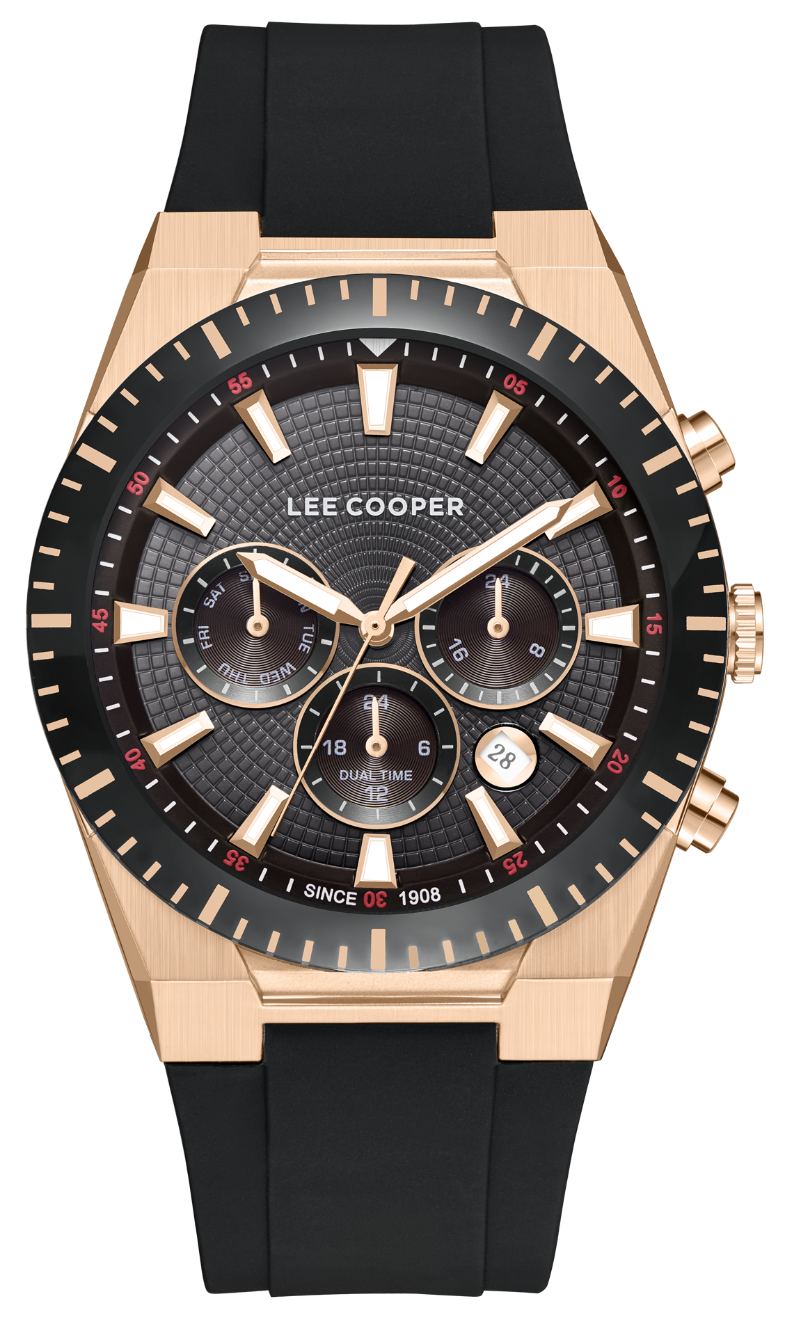 LEE COOPER  Мужские часы, кварцевый механизм, суперметалл с покрытием, 42 мм