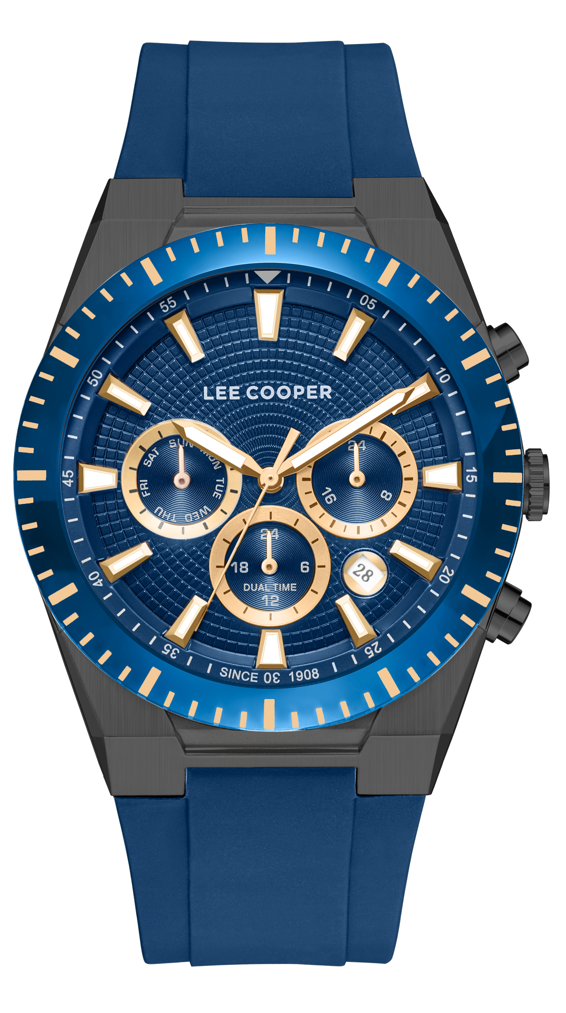 LEE COOPER  Мужские часы, кварцевый механизм, суперметалл с покрытием, 42 мм
