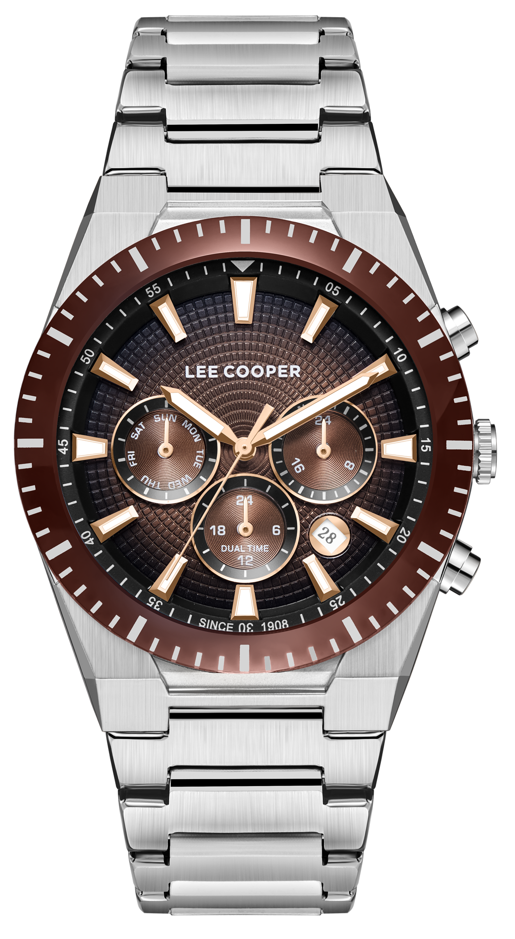 LEE COOPER  Мужские часы, кварцевый механизм, суперметалл, 42 мм