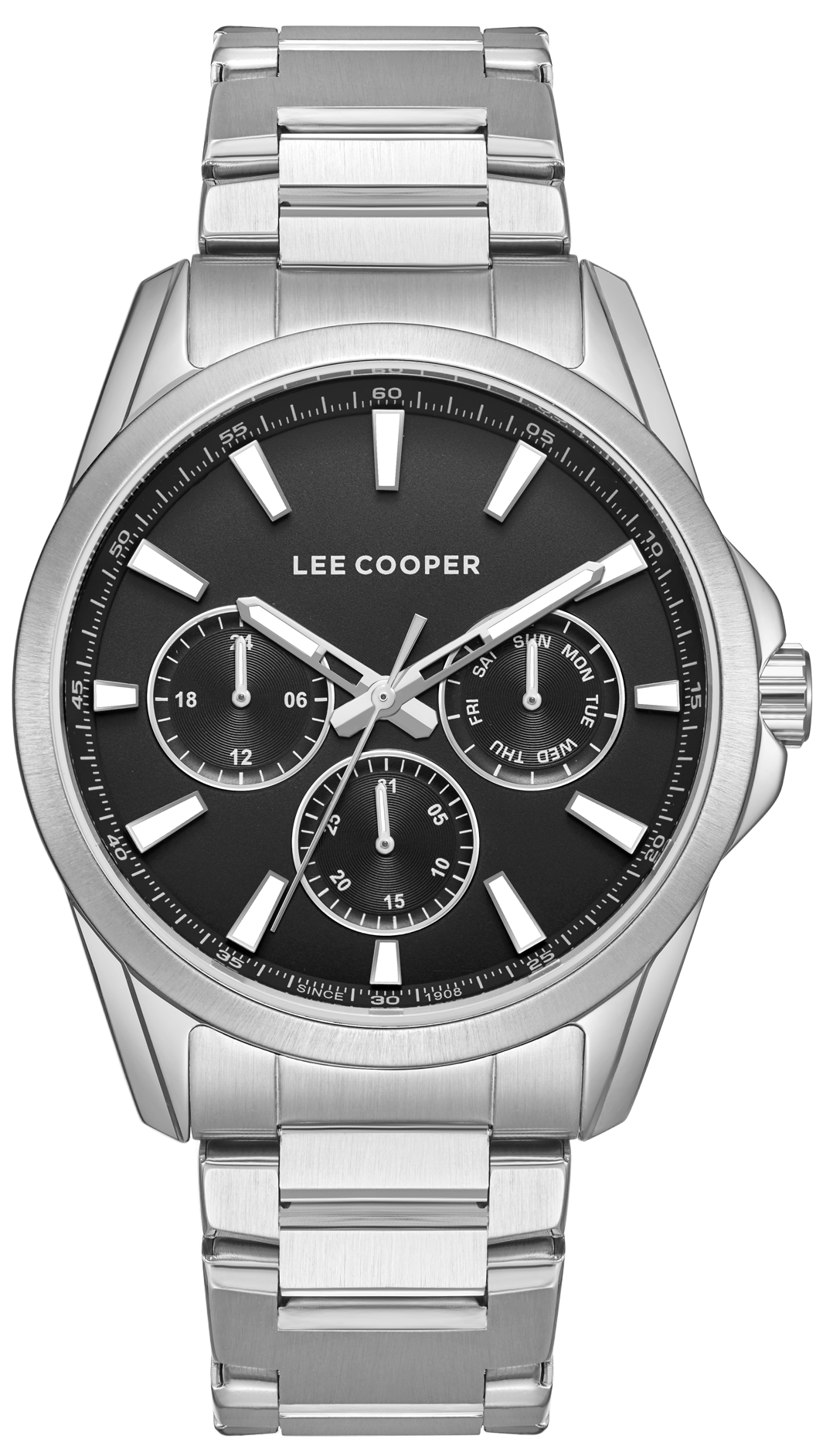 LEE COOPER  Мужские часы, кварцевый механизм, суперметалл, 42 мм