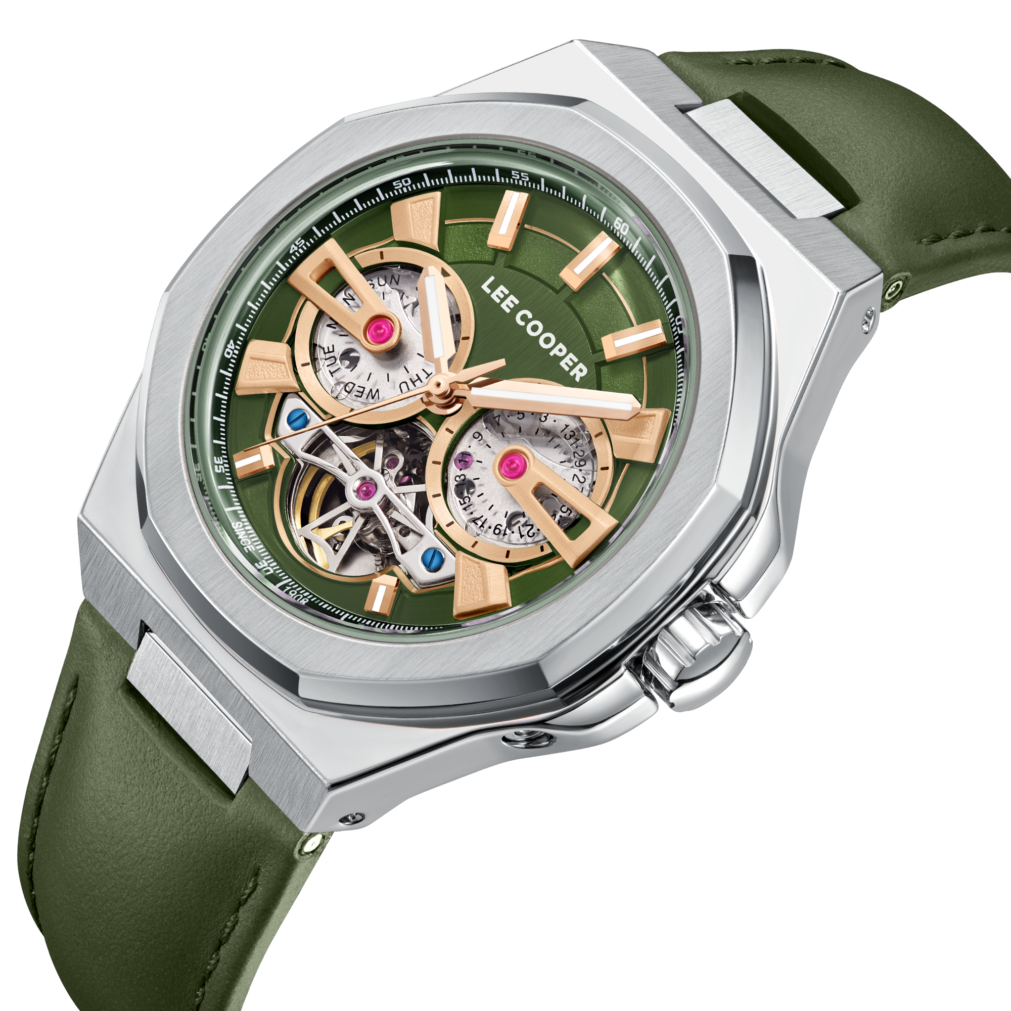 LEE COOPER  Мужские часы, автоматический механизм, суперметалл, 43 мм