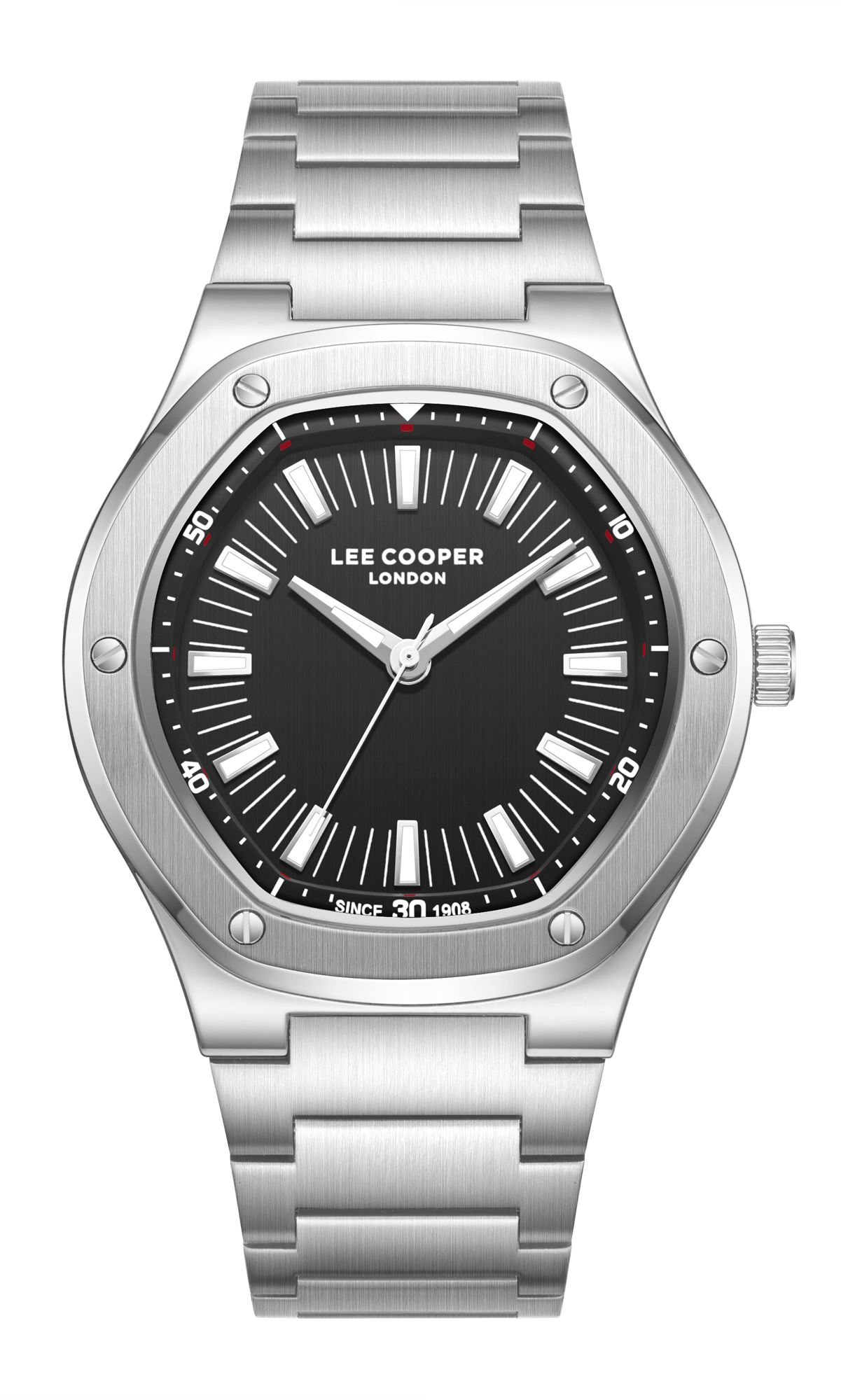 LEE COOPER   часы, кварцевый механизм, суперметалл, 41 мм