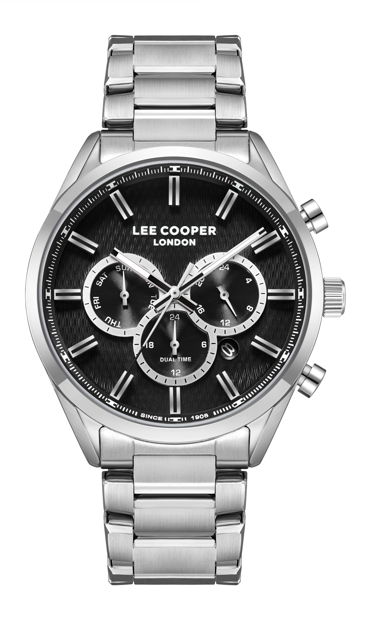 LEE COOPER   часы, кварцевый механизм, суперметалл, 44 мм