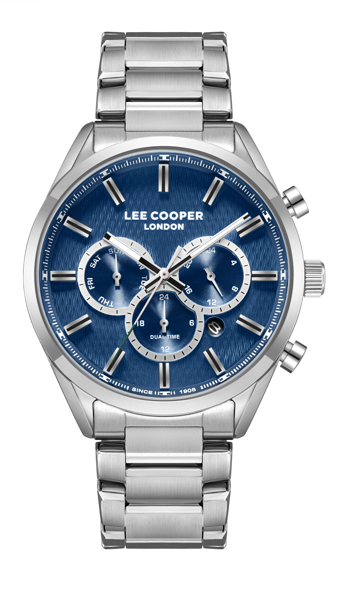 LEE COOPER   часы, кварцевый механизм, суперметалл, 44 мм