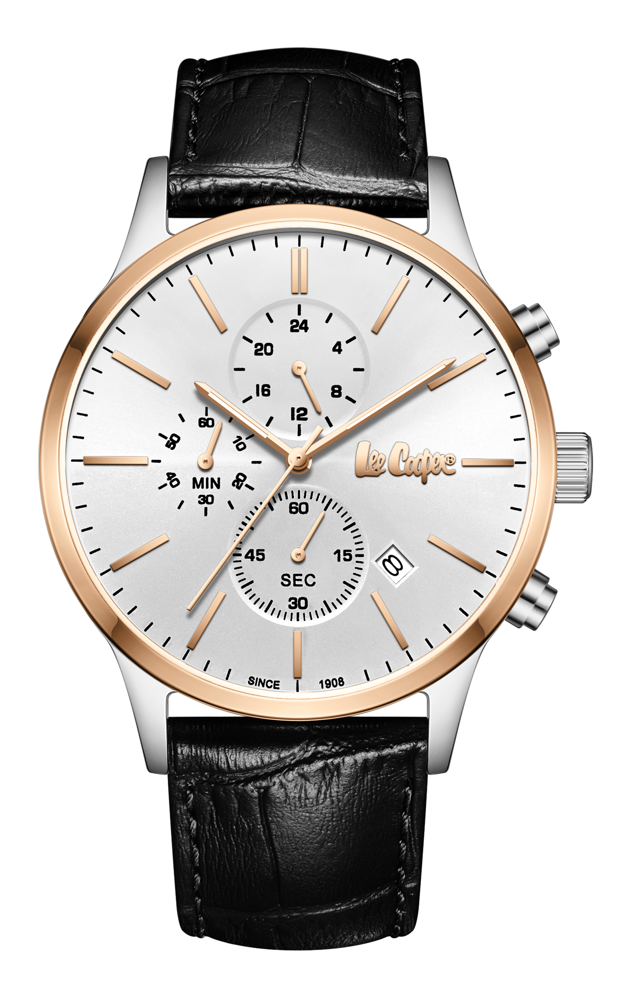 LEE COOPER   часы, кварцевый механизм, суперметалл с покрытием, 44 мм