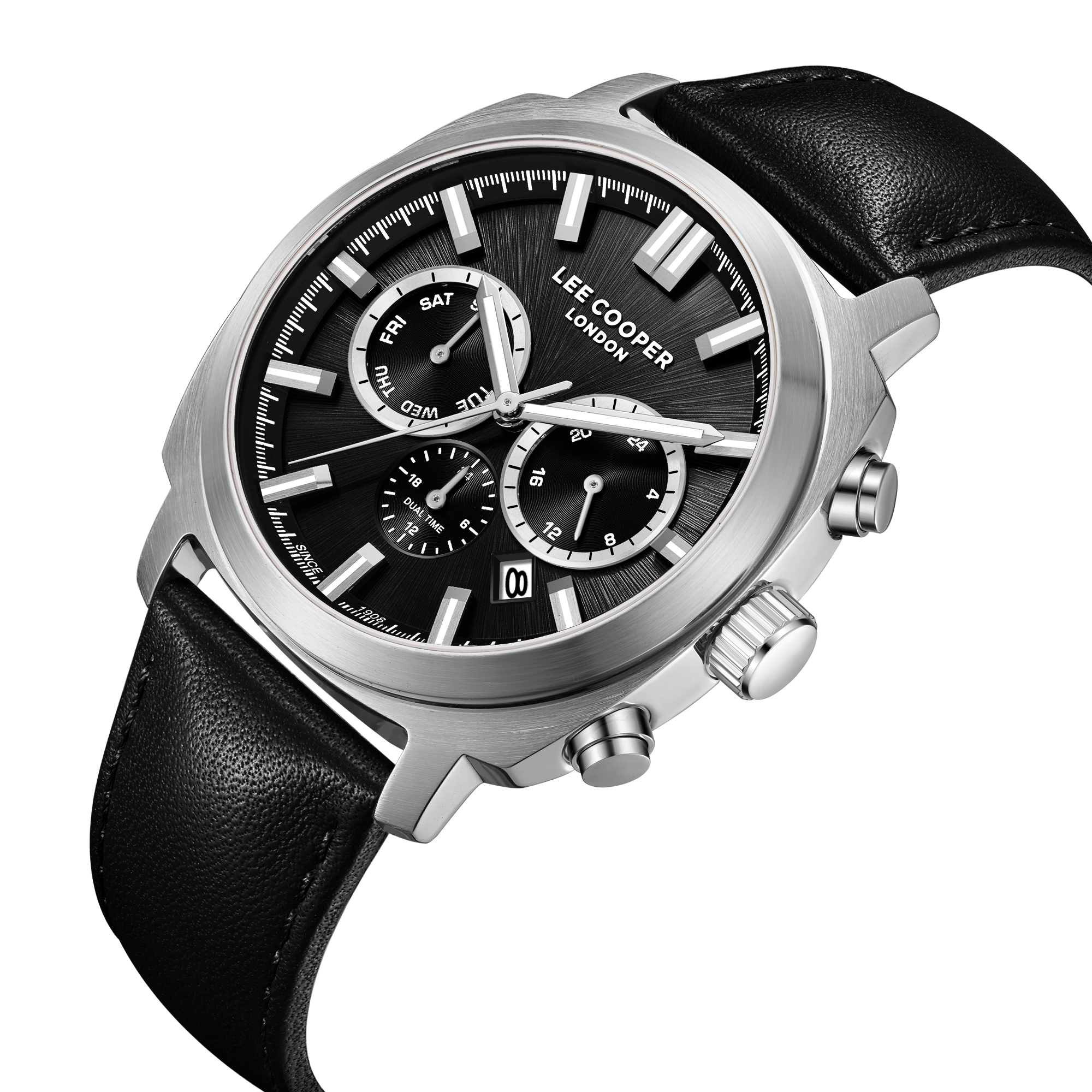 LEE COOPER   часы, кварцевый механизм, суперметалл, 42 мм