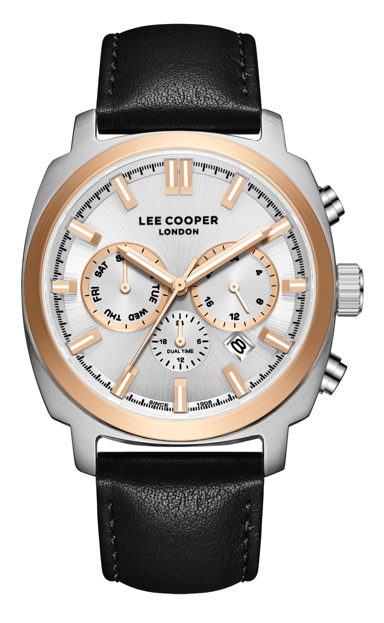 LEE COOPER   часы, кварцевый механизм, суперметалл с покрытием, 42 мм
