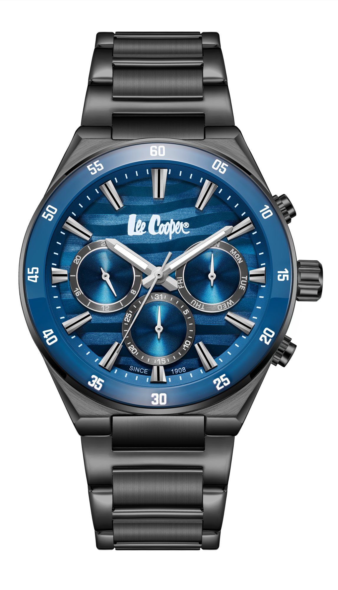 LEE COOPER   часы, кварцевый механизм, суперметалл с покрытием, 43 мм