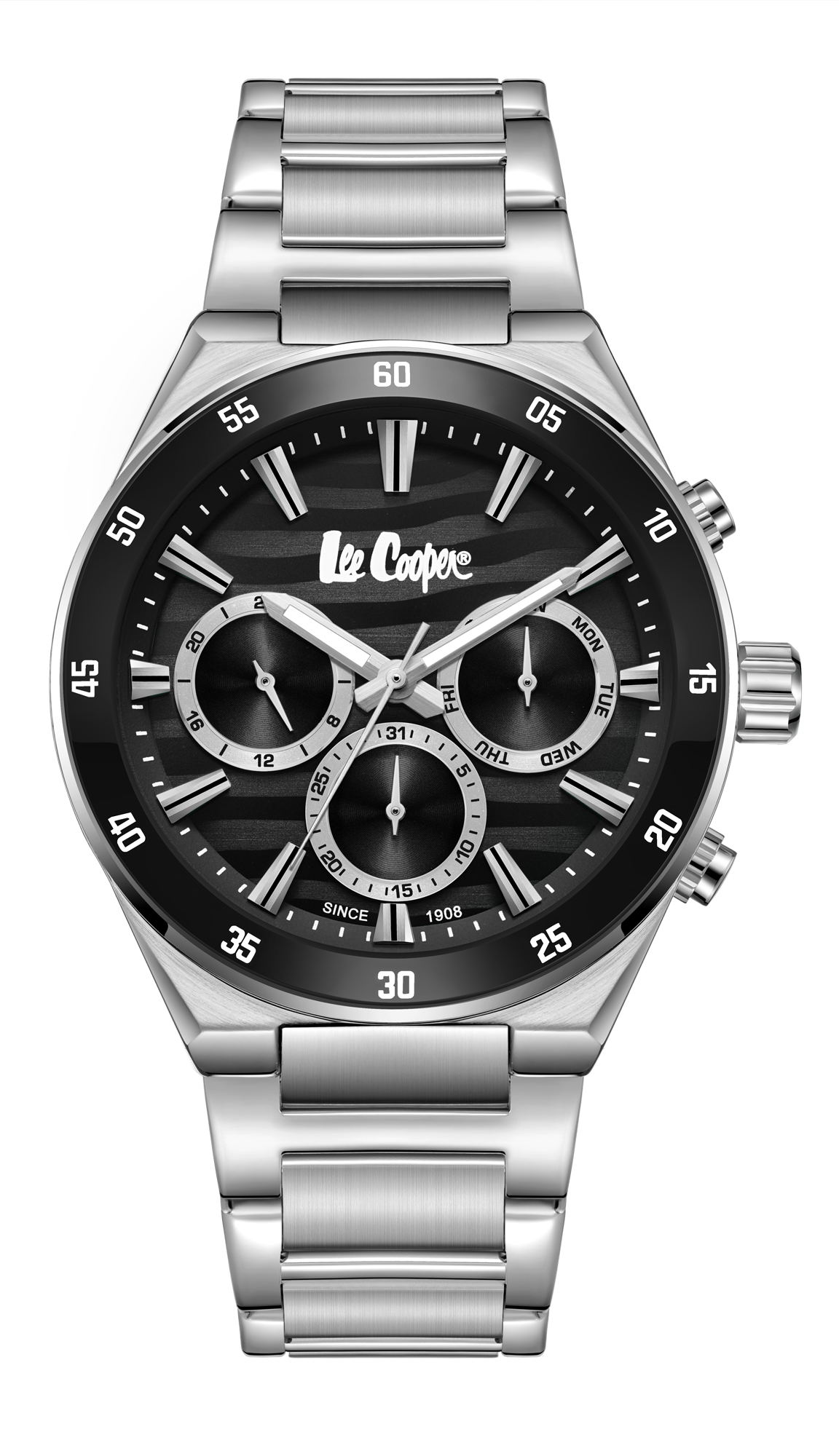 LEE COOPER   часы, кварцевый механизм, суперметалл с покрытием, 43 мм