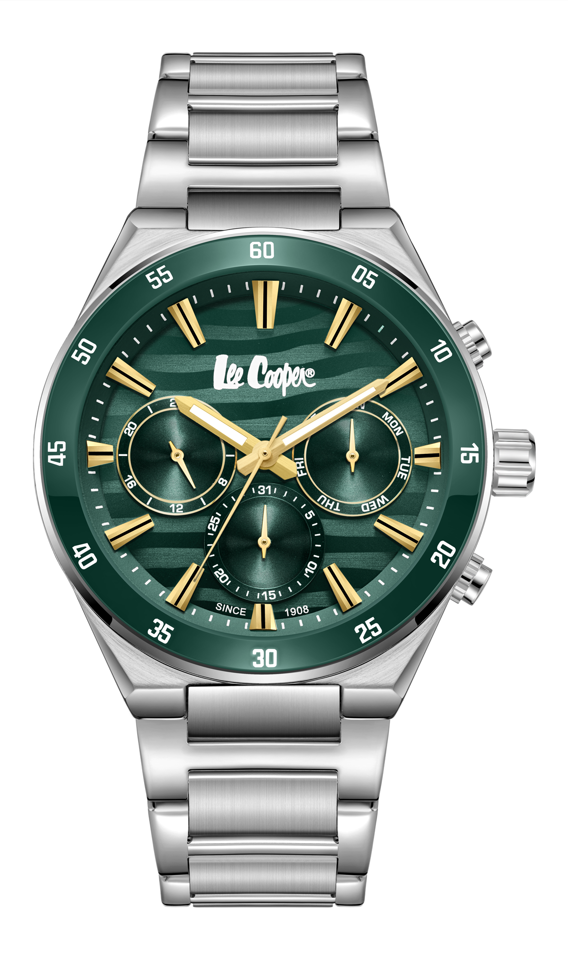 LEE COOPER   часы, кварцевый механизм, суперметалл с покрытием, 43 мм