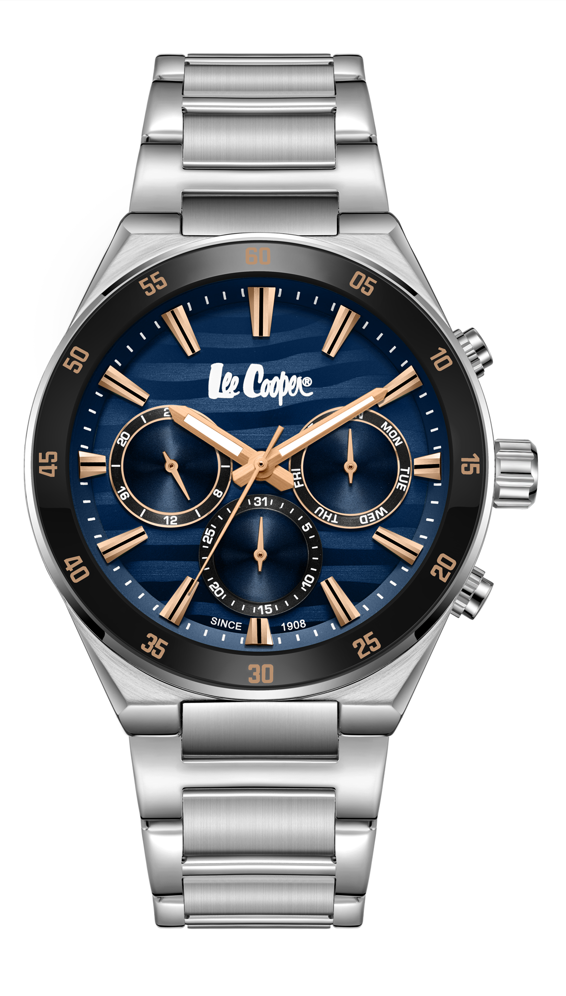LEE COOPER   часы, кварцевый механизм, суперметалл с покрытием, 43 мм