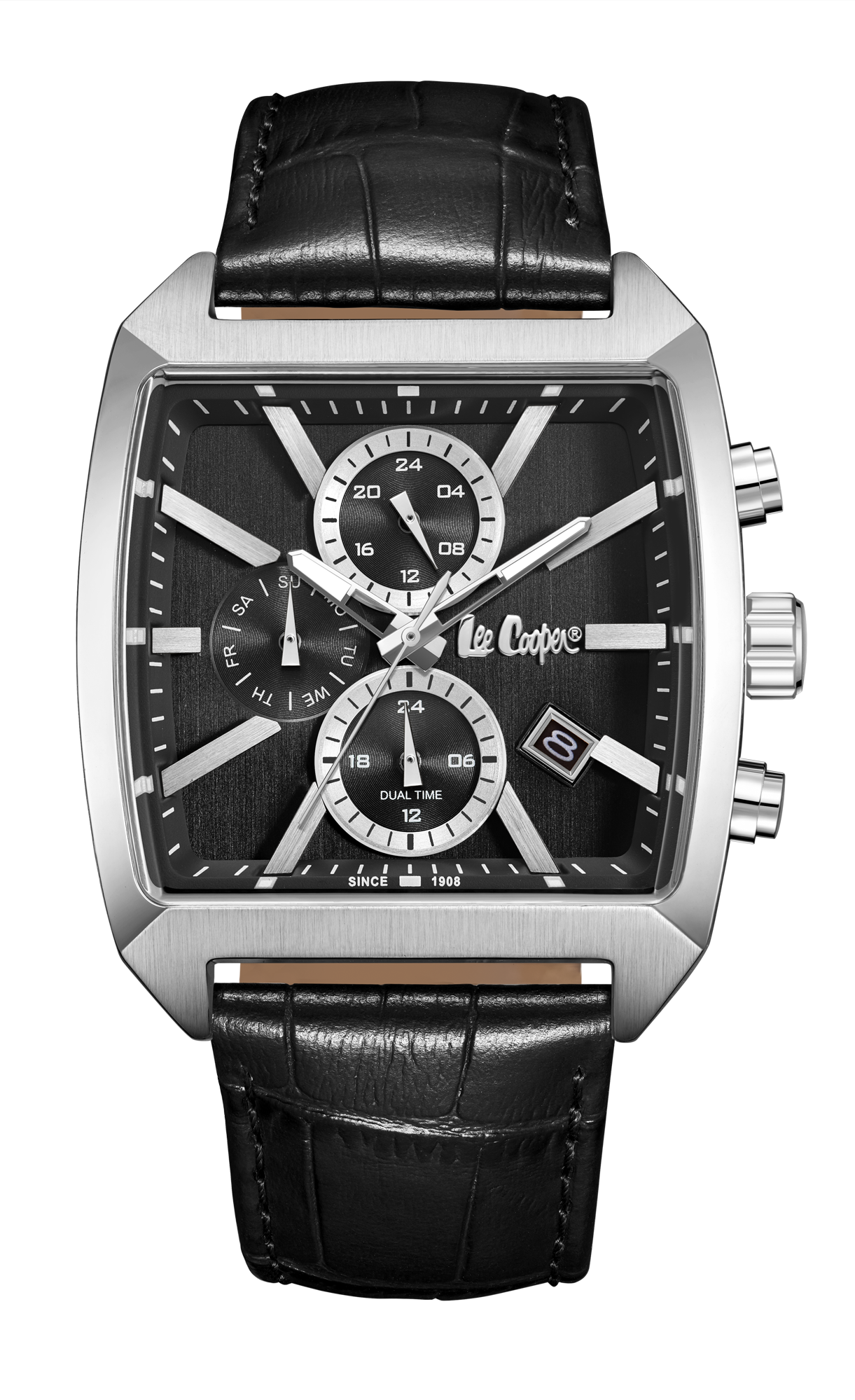 LEE COOPER   часы, кварцевый механизм, суперметалл, 40x48 мм