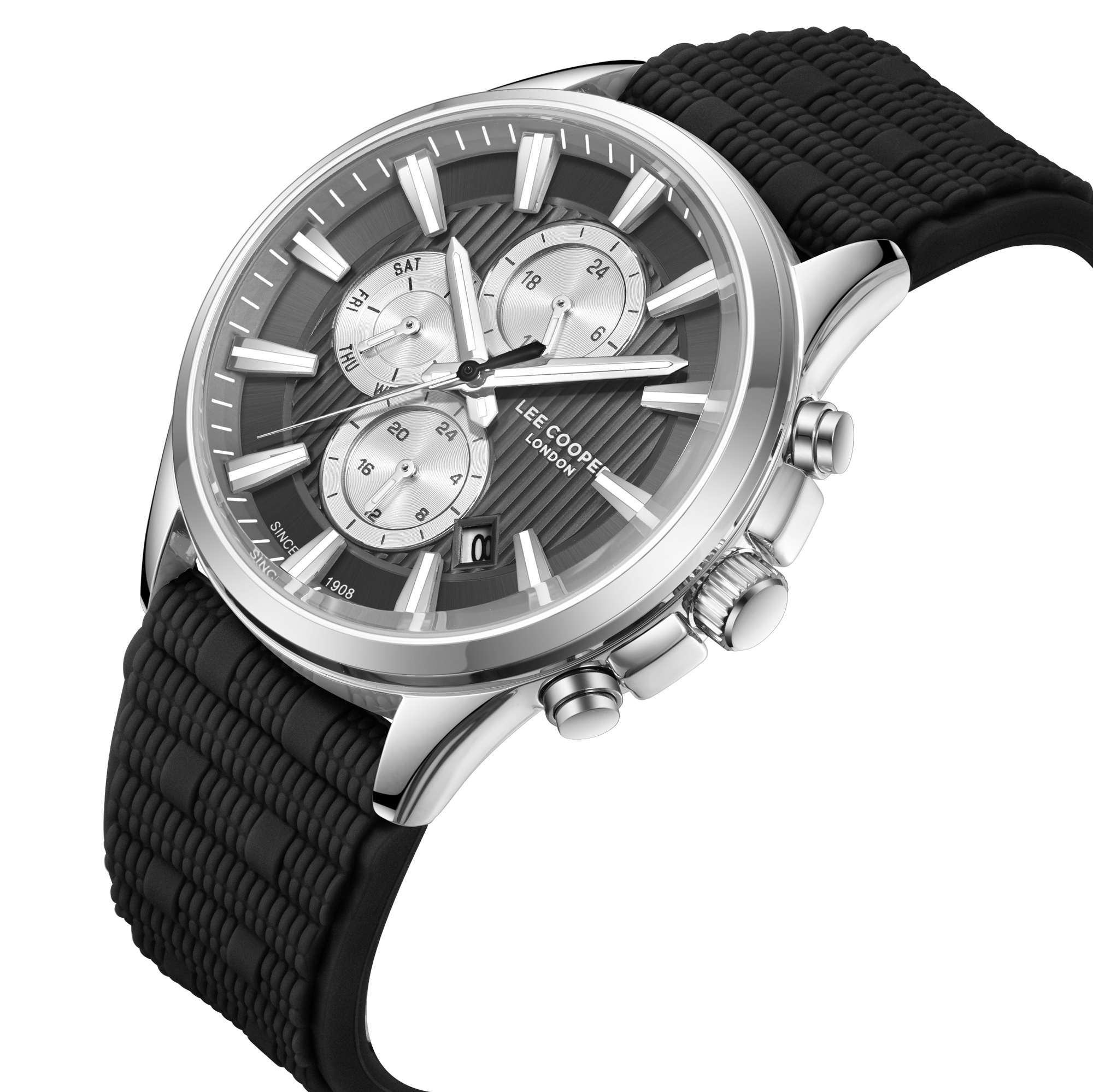 LEE COOPER   часы, кварцевый механизм, суперметалл, 43 мм