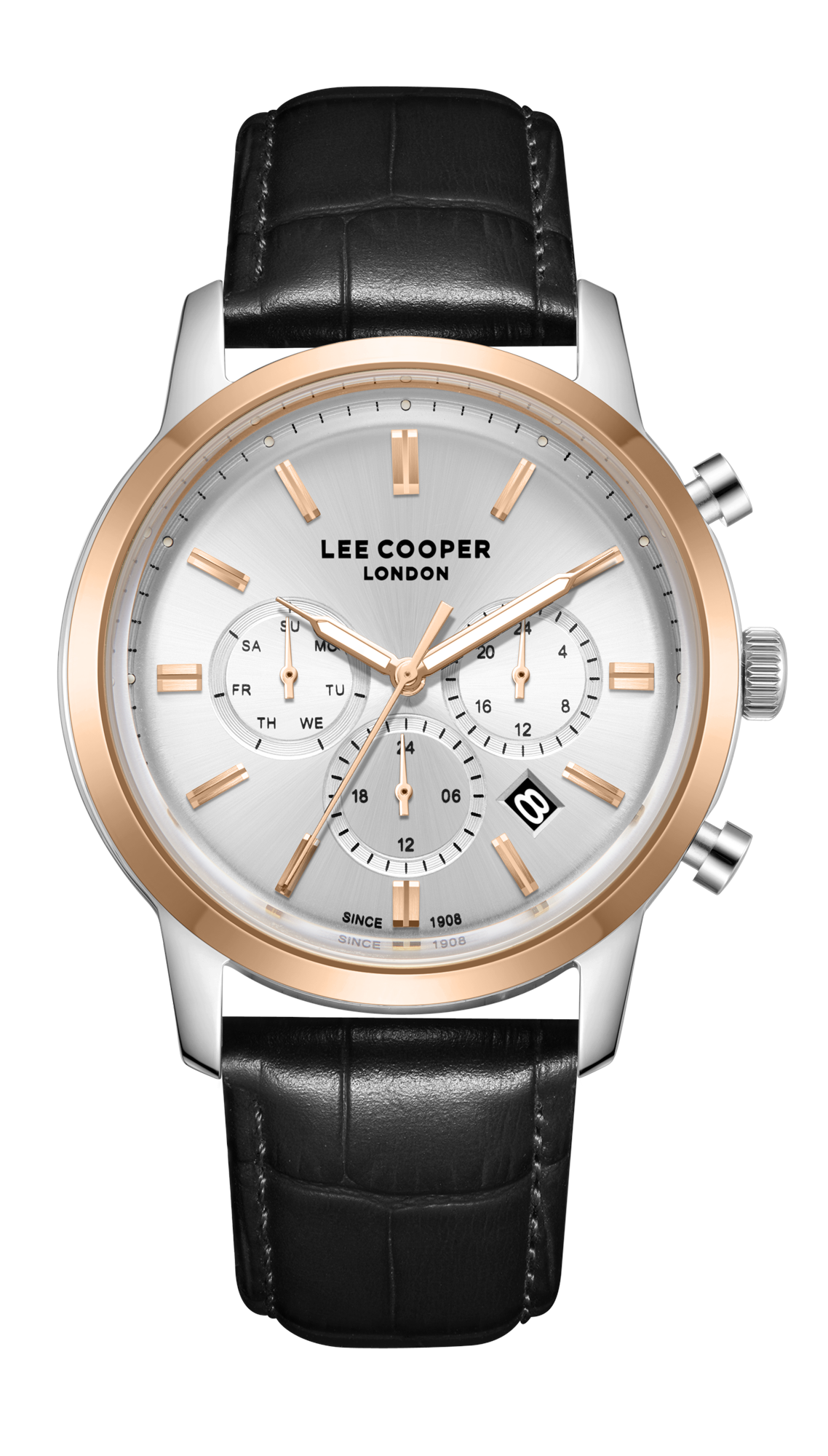 LEE COOPER   часы, кварцевый механизм, суперметалл с покрытием, 43 мм