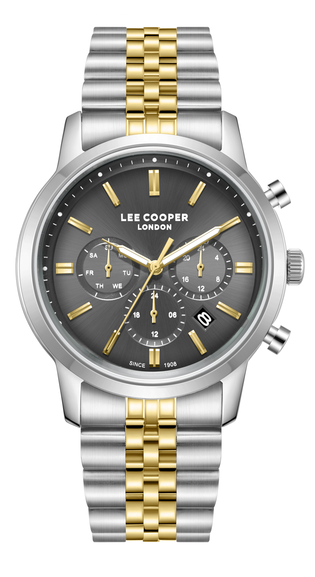 LEE COOPER   часы, кварцевый механизм, суперметалл, 43 мм