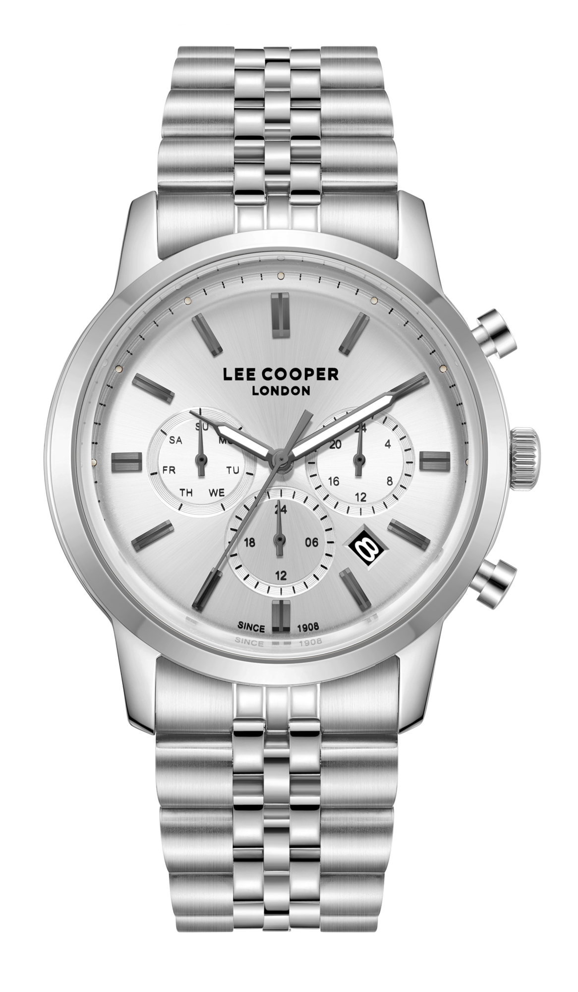 LEE COOPER   часы, кварцевый механизм, суперметалл, 43 мм