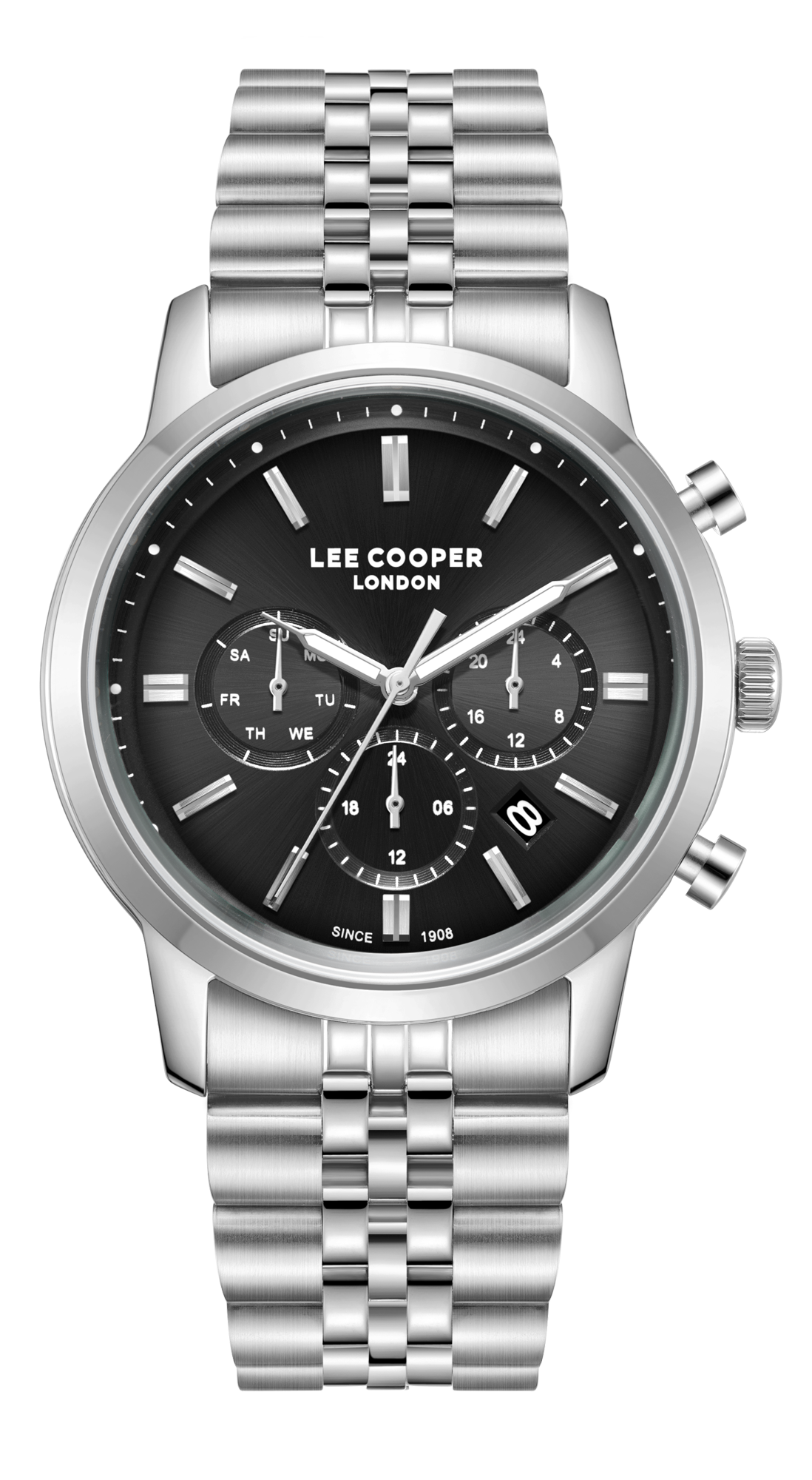 LEE COOPER   часы, кварцевый механизм, суперметалл, 43 мм