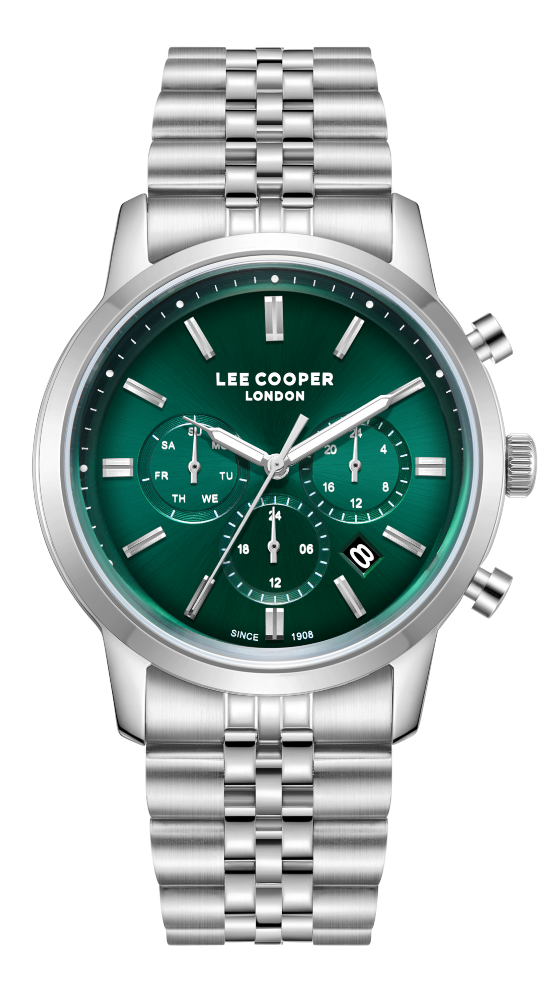 LEE COOPER   часы, кварцевый механизм, суперметалл, 43 мм