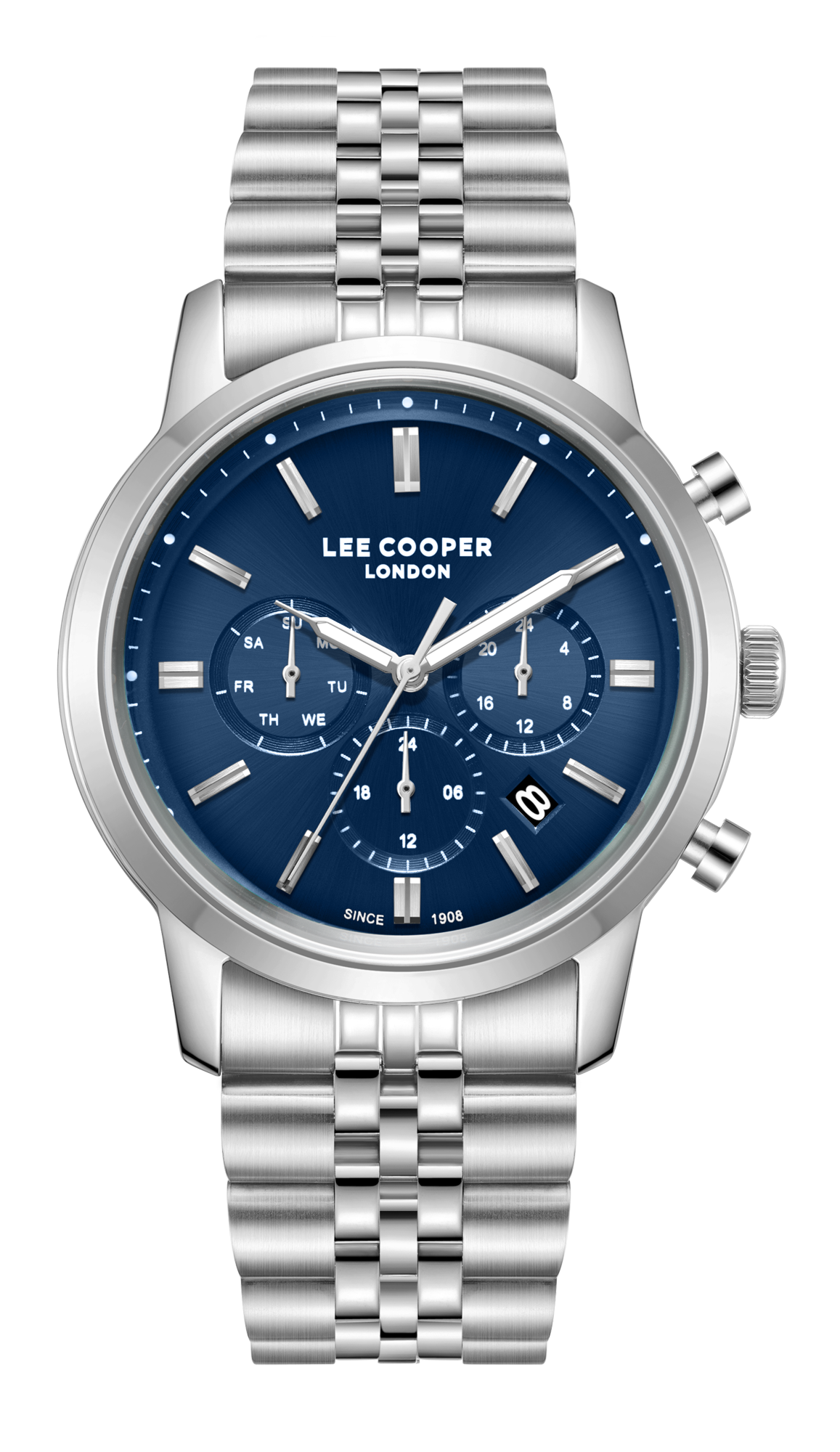 LEE COOPER   часы, кварцевый механизм, суперметалл, 43 мм