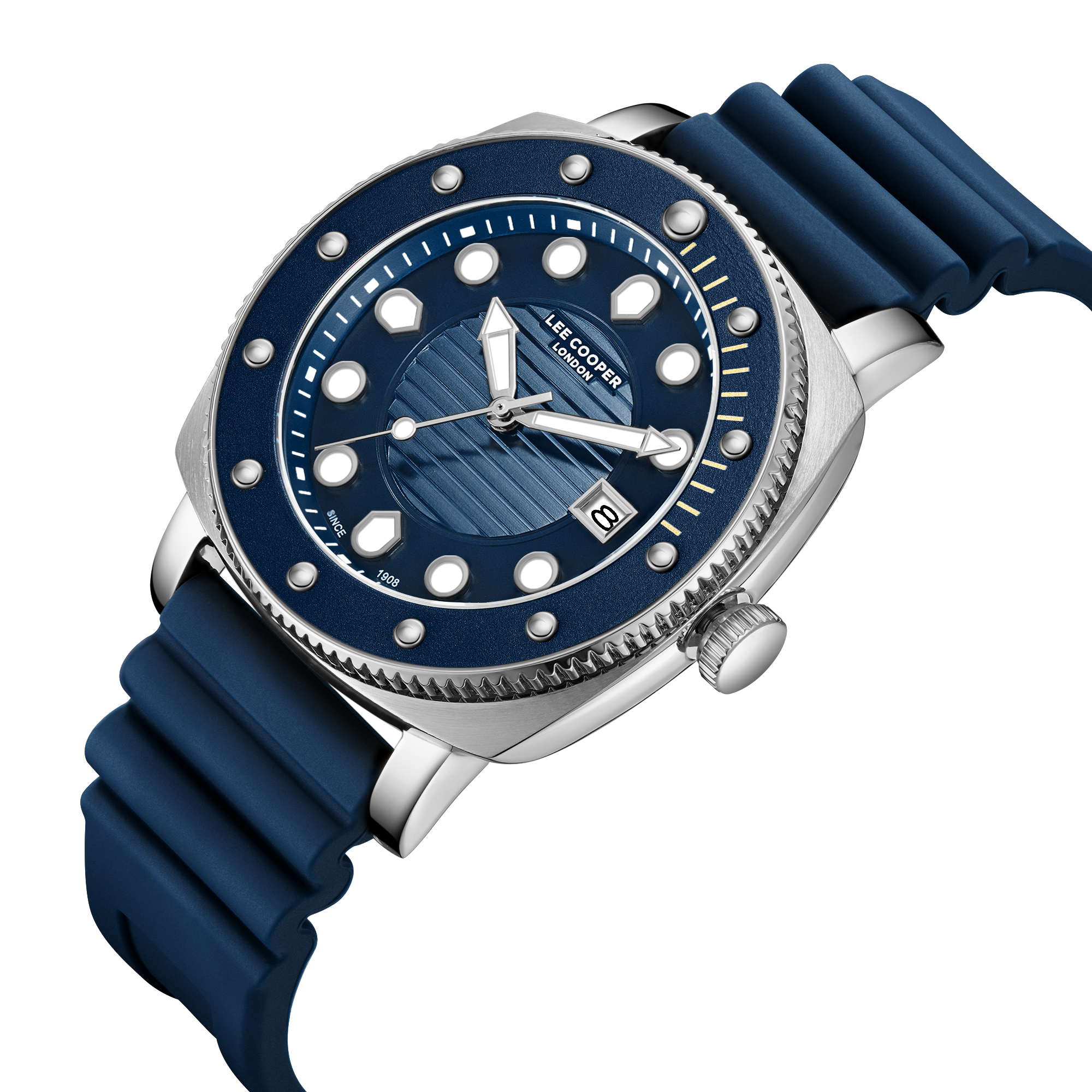 LEE COOPER   часы, кварцевый механизм, суперметалл с покрытием, 43 мм