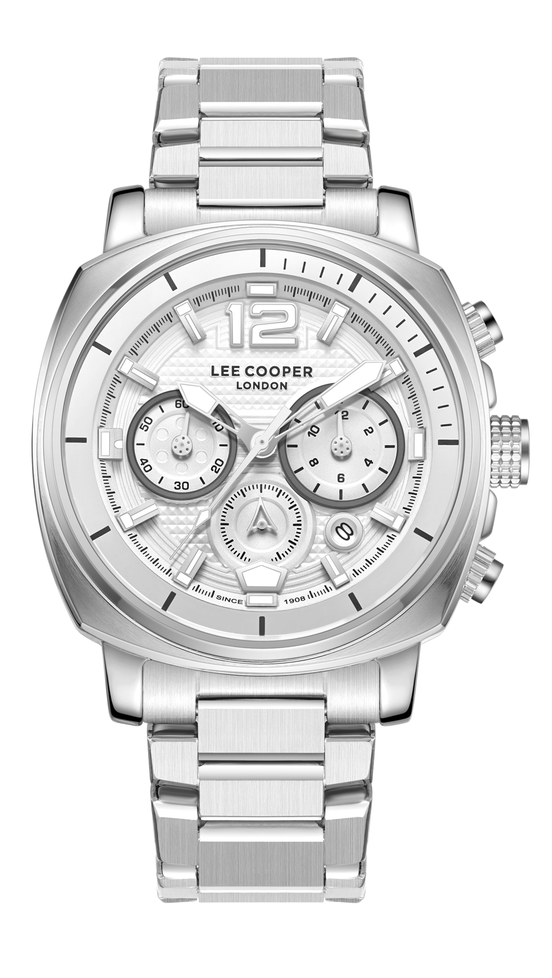 LEE COOPER   часы, кварцевый механизм, суперметалл, 43 мм