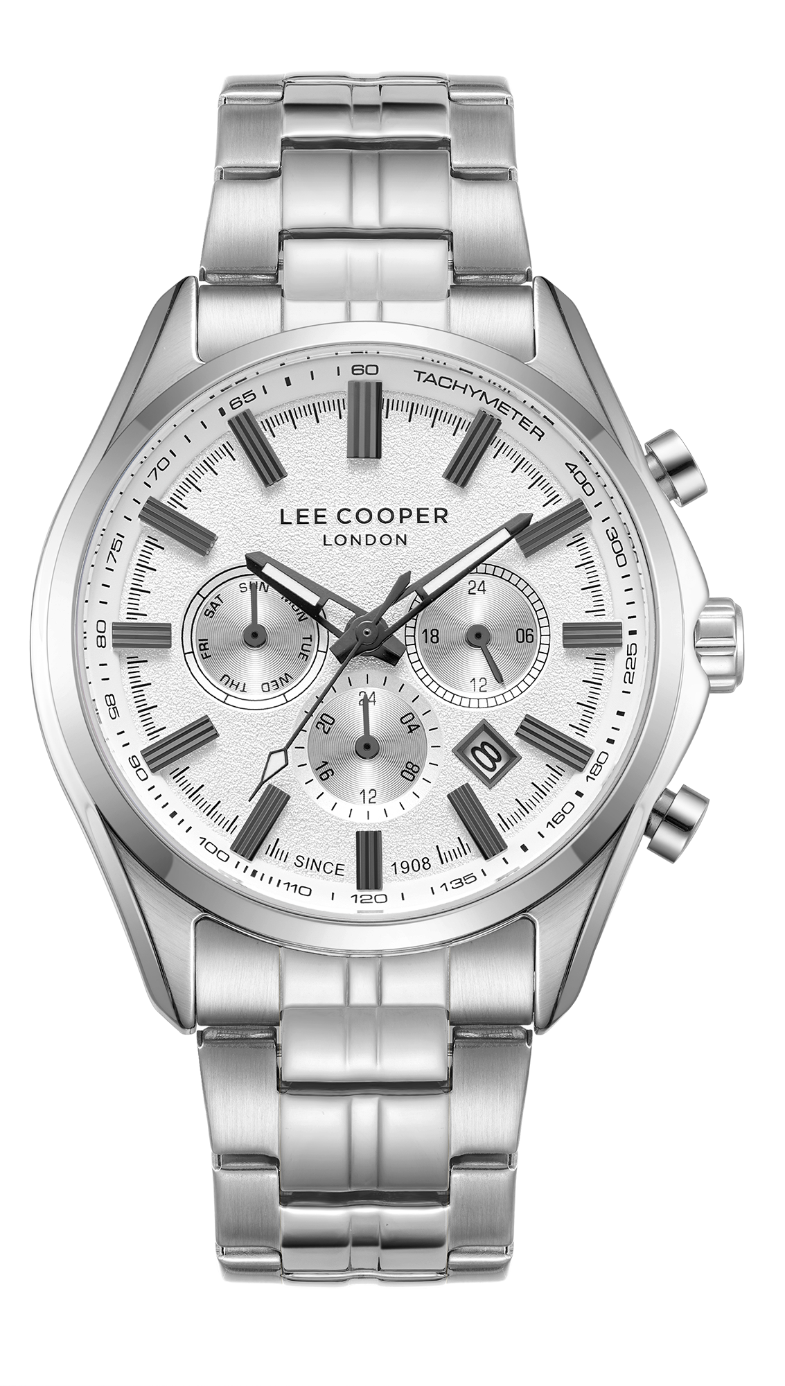 LEE COOPER   часы, кварцевый механизм, суперметалл, 44 мм