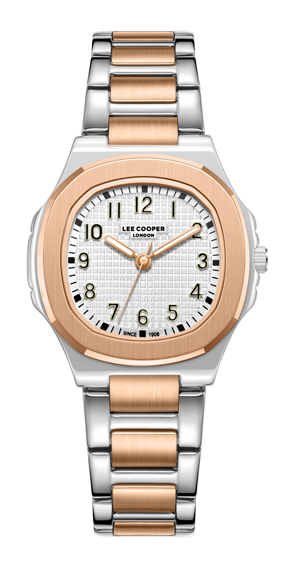 LEE COOPER   часы, кварцевый механизм, суперметалл с покрытием, 30 x 36,5 мм