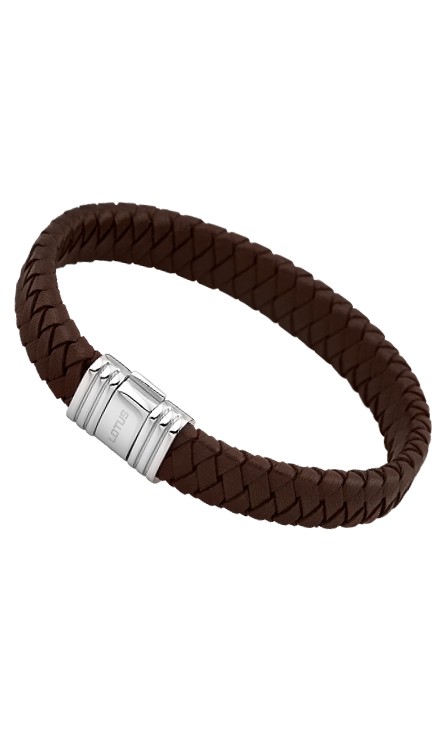 Men Basic Браслет(LS1518-2/1) Мужской браслет Lotus, кожа и сталь 316L