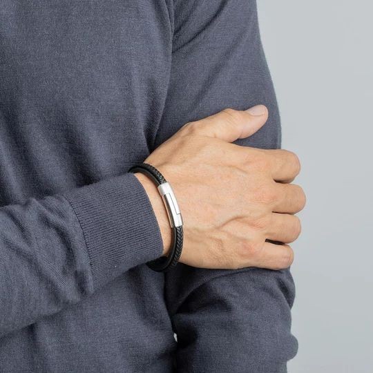 Men Basic Браслет(LS1965-2/1) Мужской браслет Lotus, кожа и сталь 316L