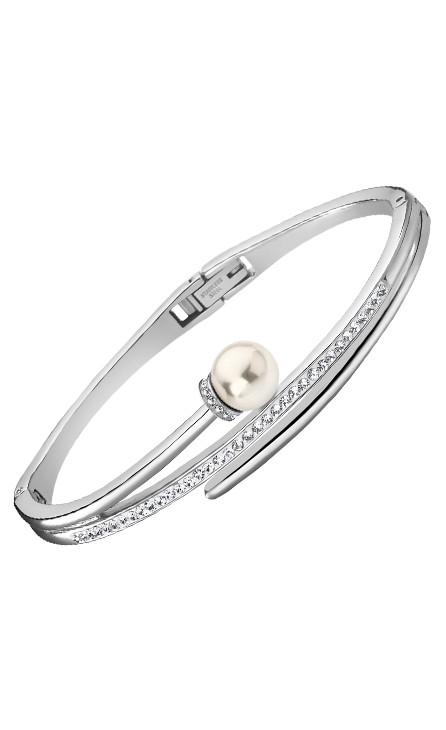 Pearls Браслет(LS2021-2/2) Браслет Lotus, сталь 316L, жемчуг и циркониты