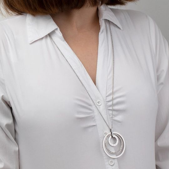 Urban Woman Подвеска(LS2090-1/1) Женская стальная подвеска Lotus со вставками из циркония