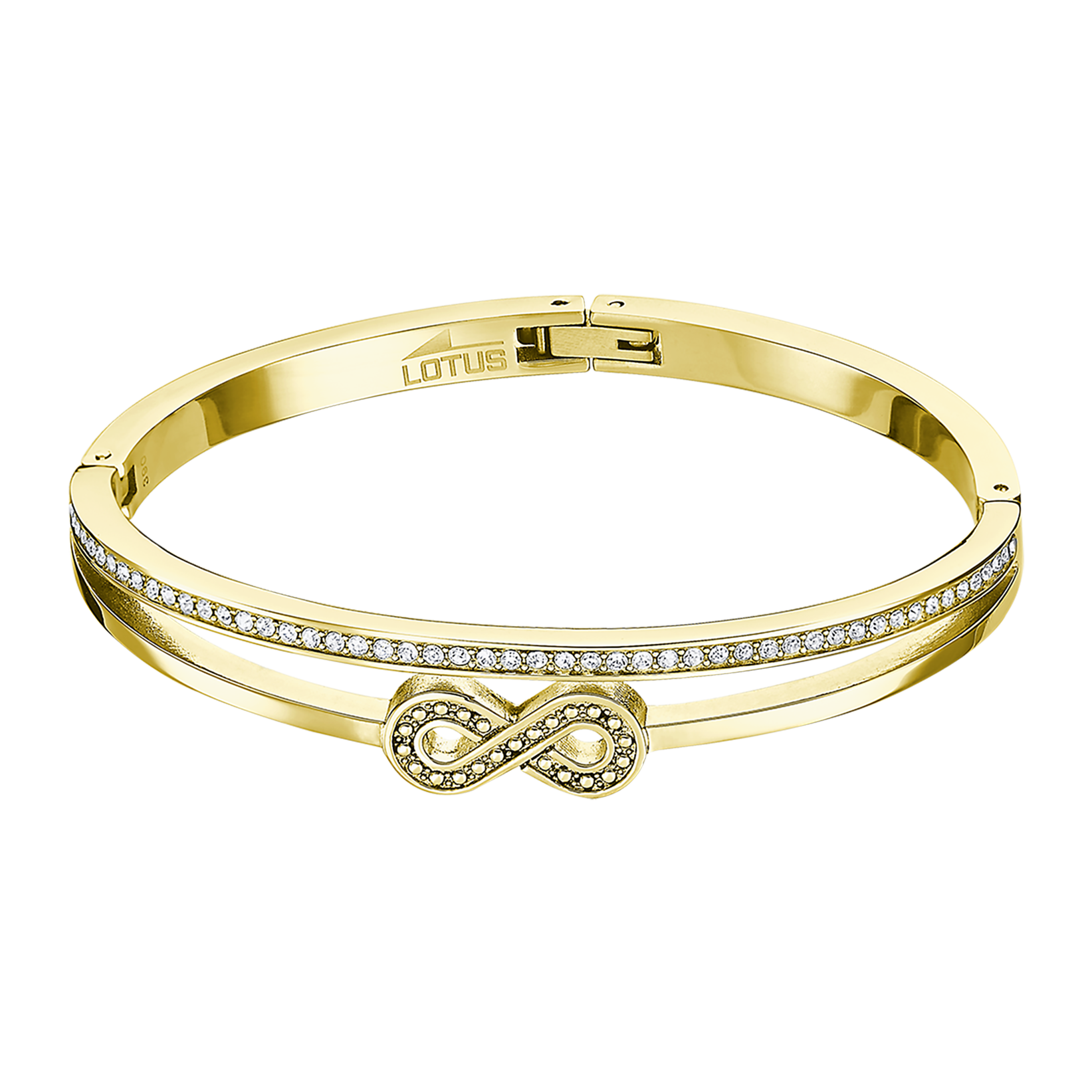 Bliss Браслет(LS2121-2/2) Женский браслет Lotus из стали с золотистым покрытием и вставками из циркония 