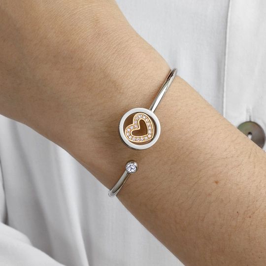 Woman's Heart Браслет(LS2182-2/2) Браслет Lotus из нержавеющей стали со вставками из циркония