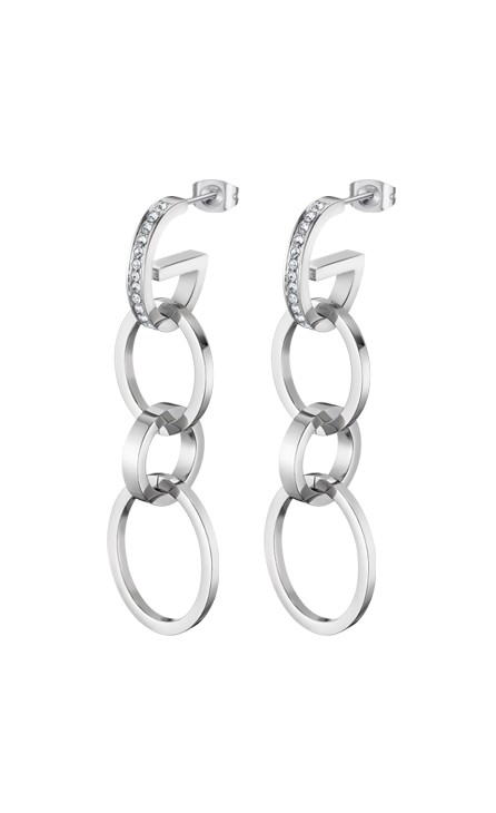 Urban Woman Серьги(LS2323-4/1) Серьги Lotus, сталь 316L, циркониты