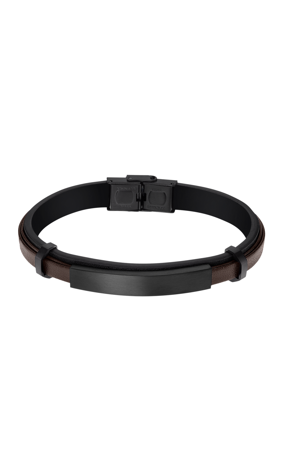 Men Basic Браслет(LS2401-2/2) Мужской коричневый браслет Lotus из стали с черным покрытием