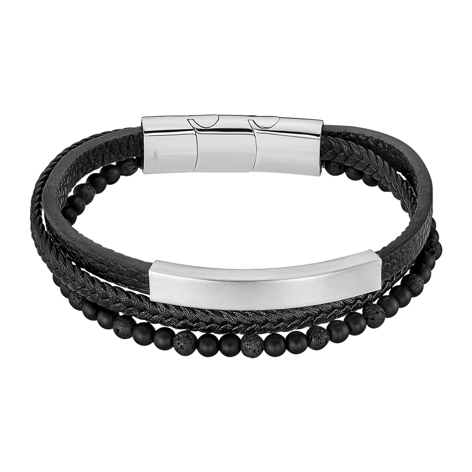 Men Basic Браслет(LS2406-2/1) Мужской браслет Lotus со стальными вставками