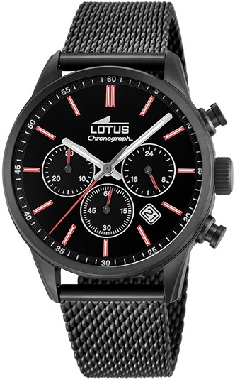 LOTUS  Мужские часы, кварцевый механизм, сталь с покрытием, 41,5 мм