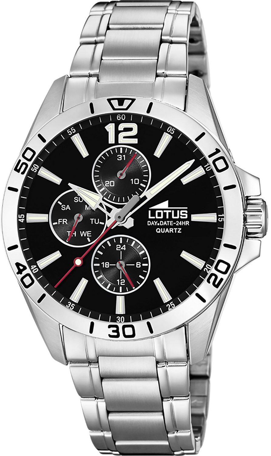 LOTUS  Мужские часы, кварцевый механизм, сталь, 42 мм