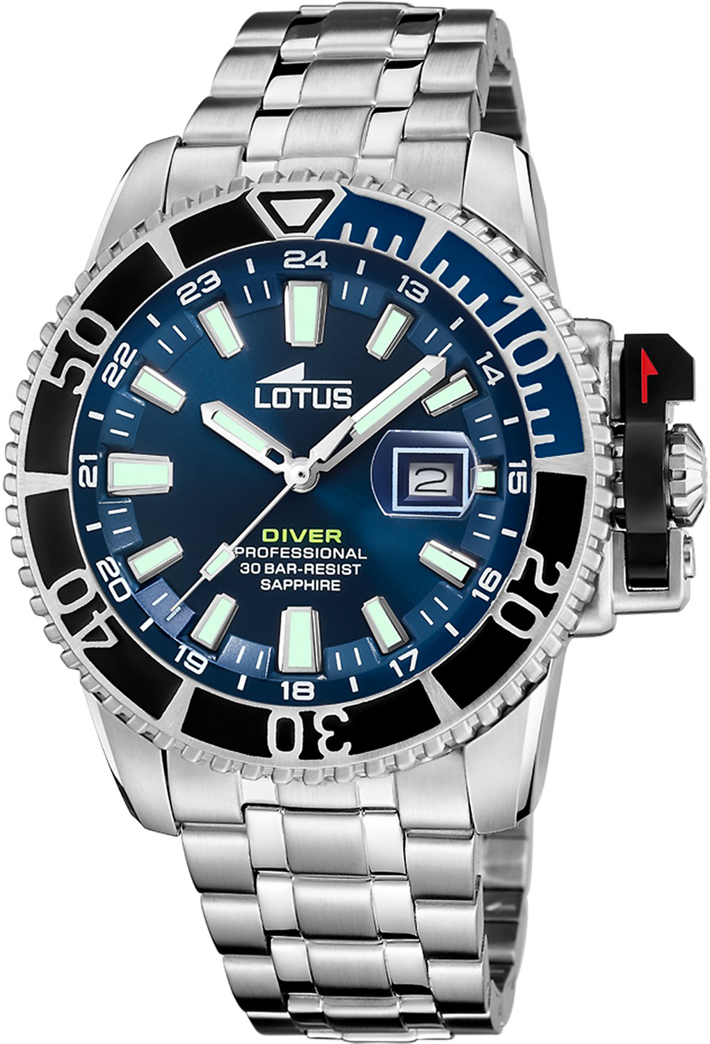LOTUS  Мужские часы, кварцевый механизм, сталь, 46,3 мм