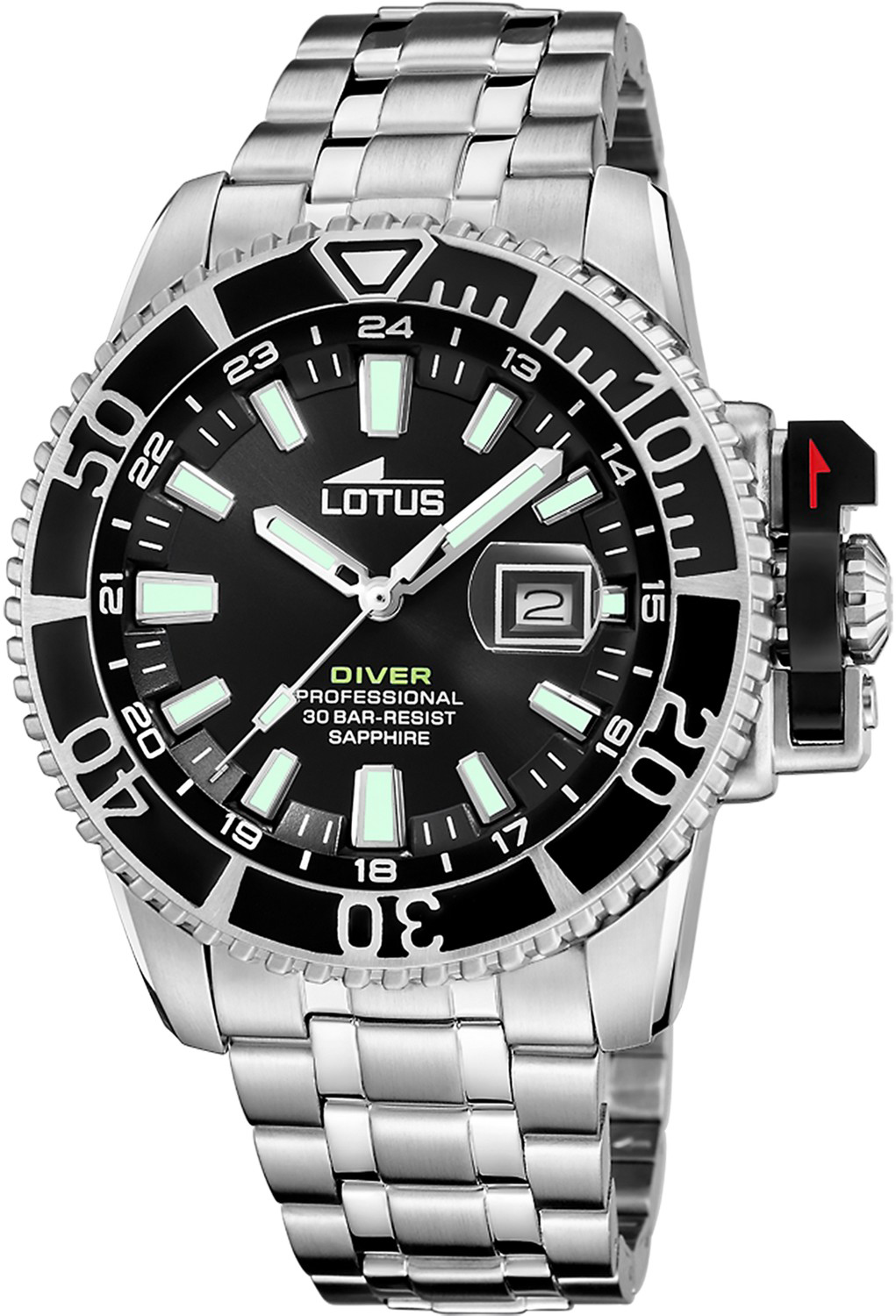 LOTUS  Мужские часы, кварцевый механизм, сталь, 46,3 мм