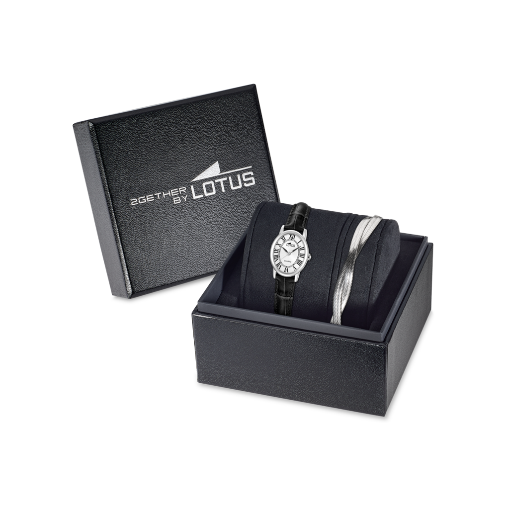 LOTUS  Женские часы в комплекте с браслетом, кварцевый механизм, сталь, 28 мм