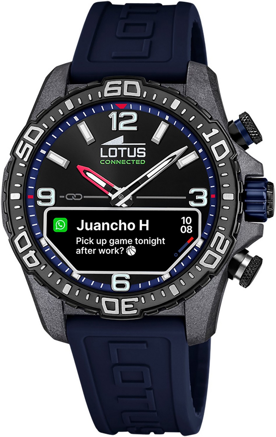 LOTUS  Мужские часы, гибридный механизм, карбон, 45 мм