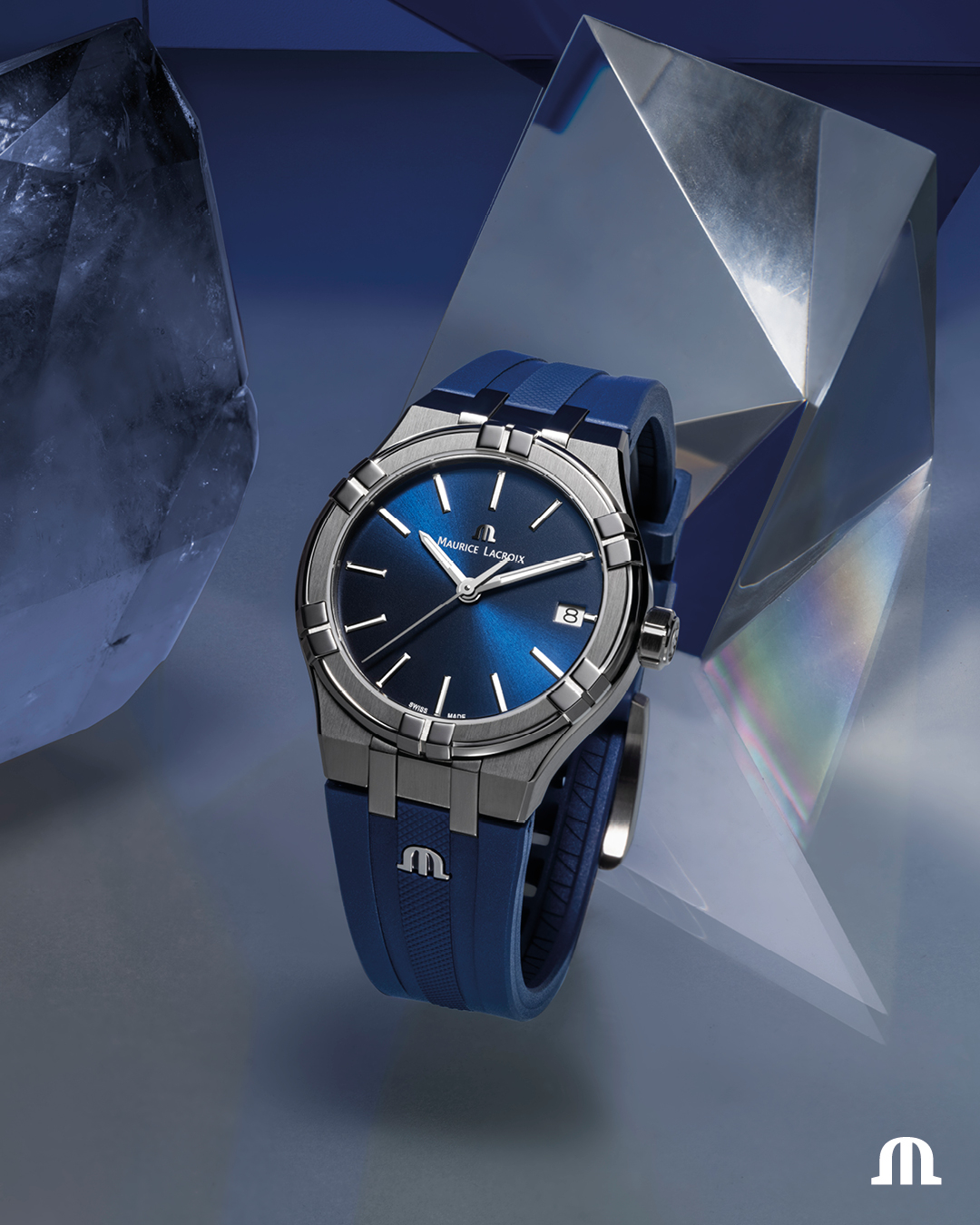 MAURICE LACROIX AIKON QUARTZ Женские швейцарские часы, кварцевый механизм, сталь, 35 мм