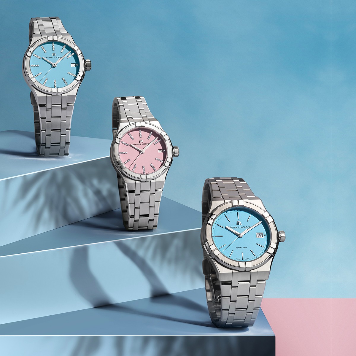 MAURICE LACROIX AIKON QUARTZ Женские швейцарские часы, кварцевый механизм, сталь, 35 мм